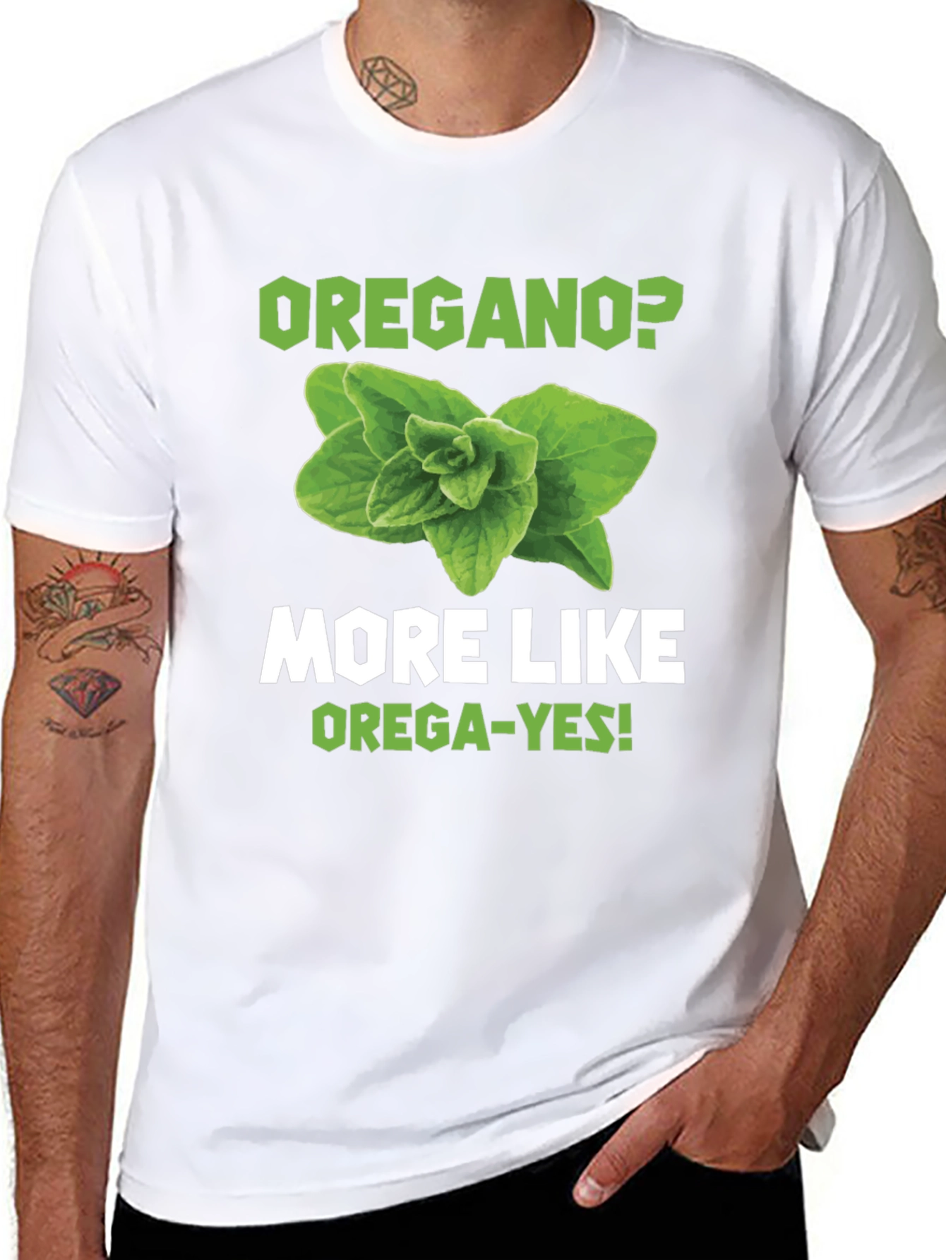 Oregano Pun Graphic T-Shirt - OREGA-YES!