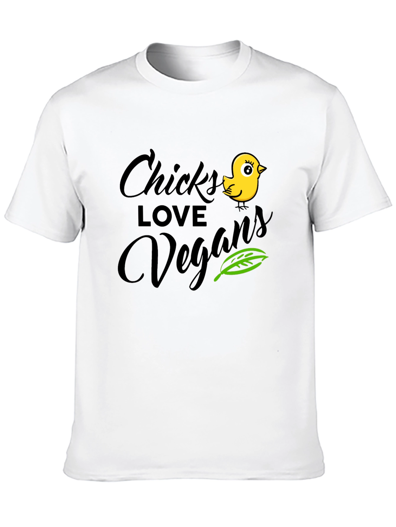 Chicks Love Vegans Black T-Shirt