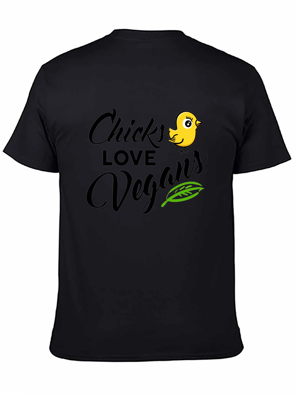 Chicks Love Vegans Black T-Shirt