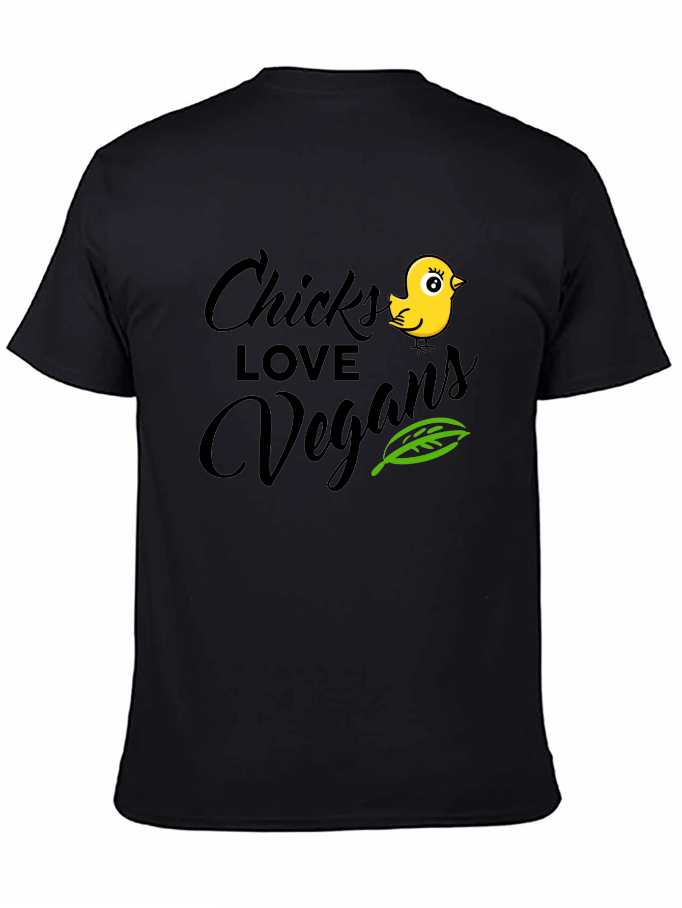 Chicks Love Vegans Black T-Shirt