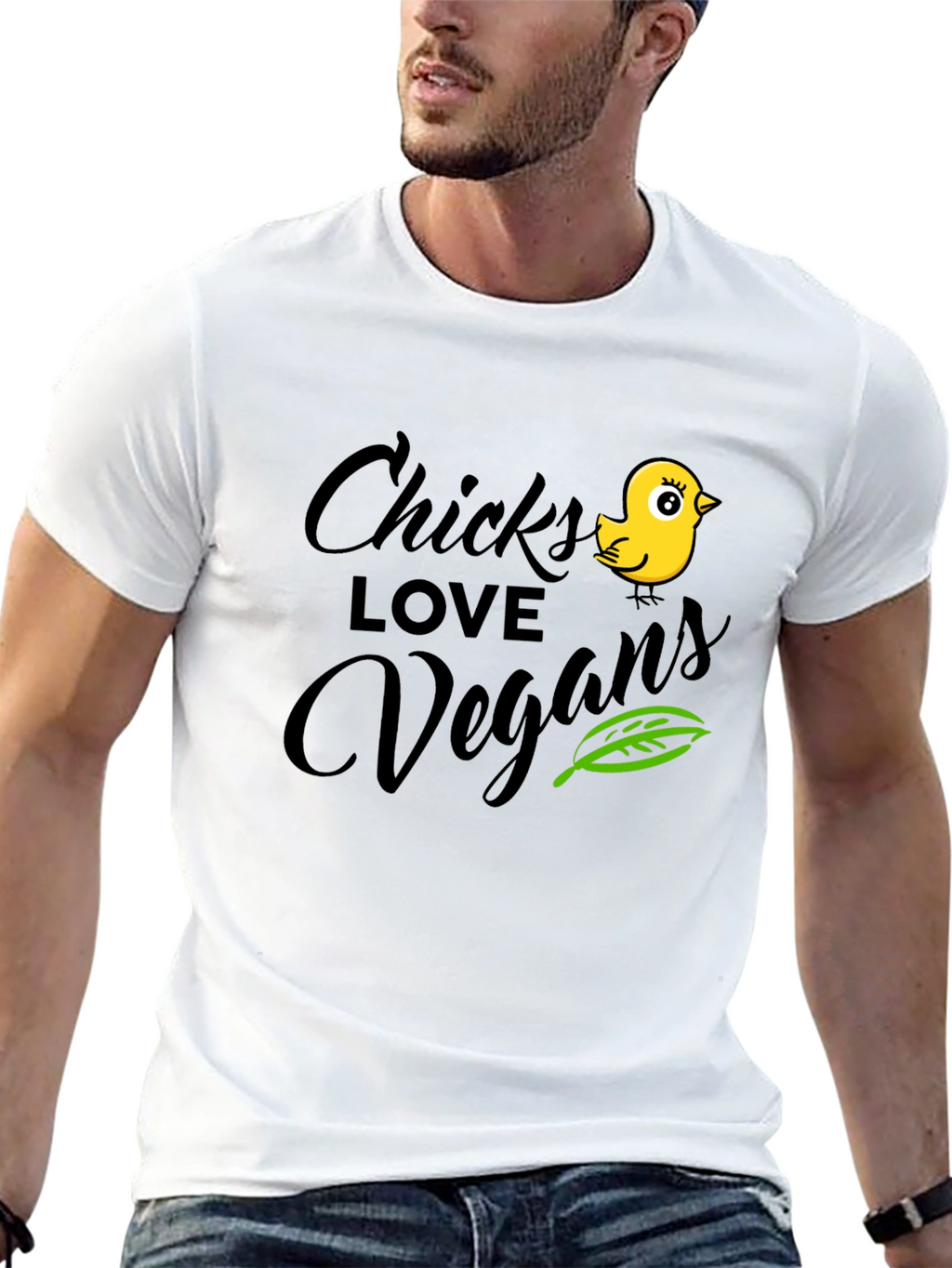 Chicks Love Vegans Black T-Shirt