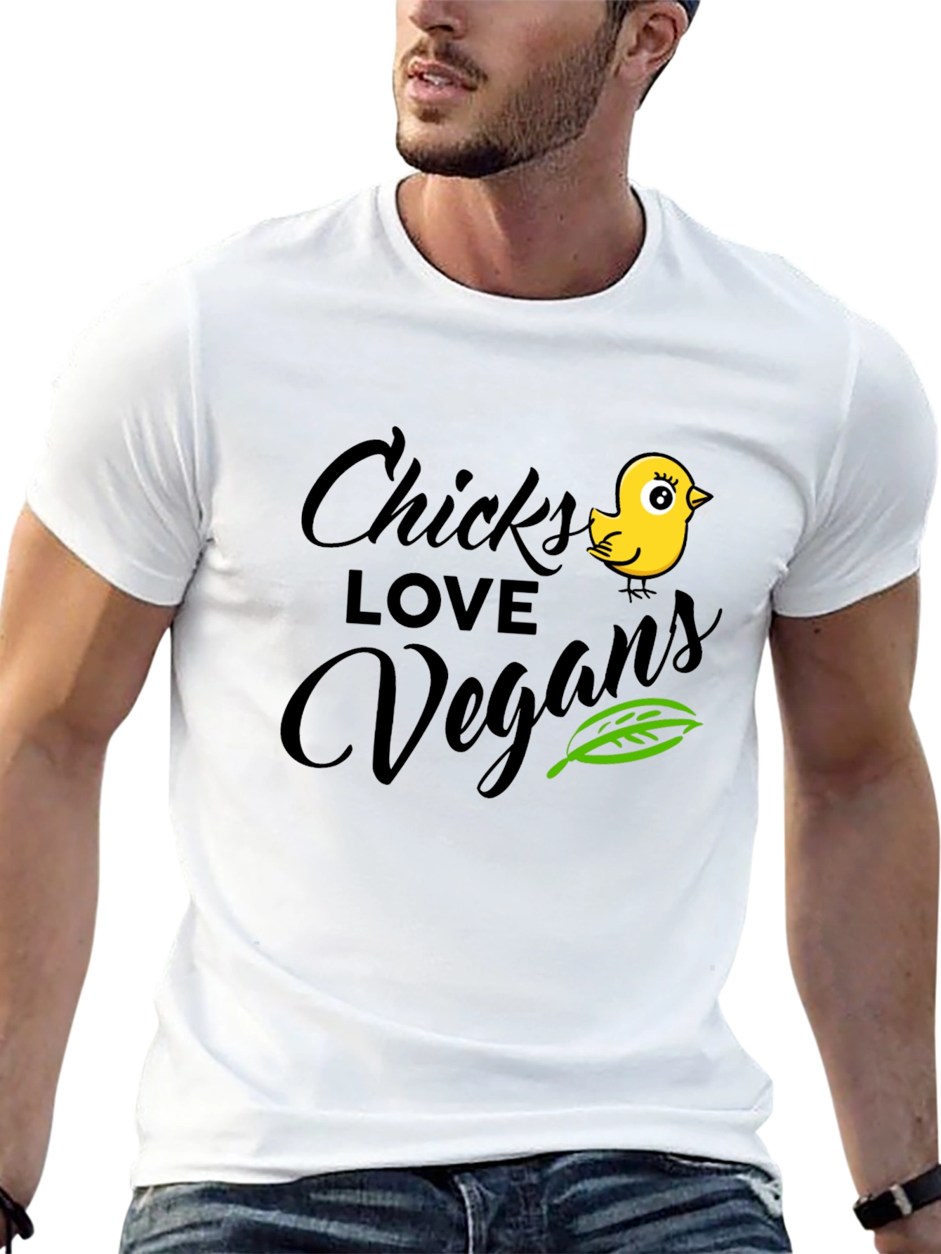 Chicks Love Vegans Black T-Shirt