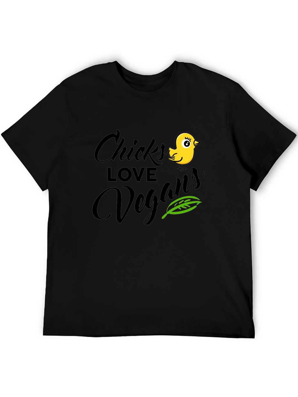 Chicks Love Vegans Black T-Shirt