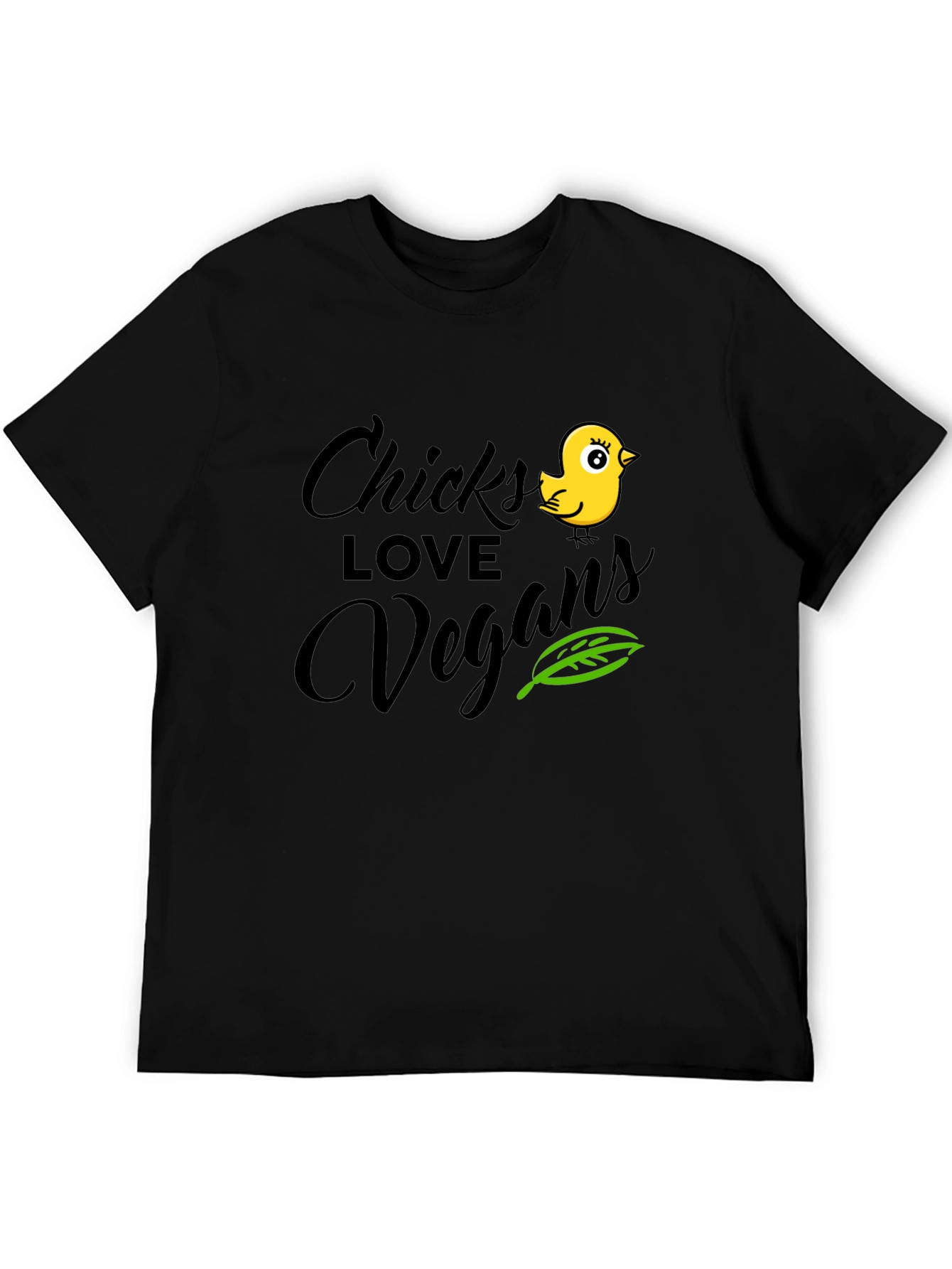 Chicks Love Vegans Black T-Shirt