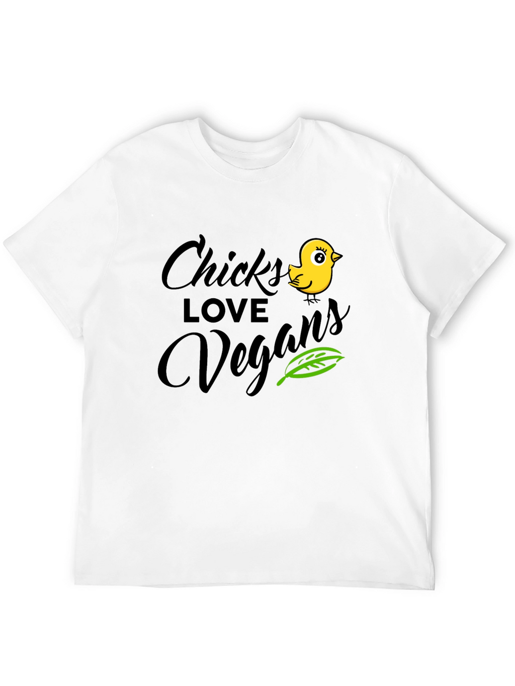 Chicks Love Vegans Black T-Shirt