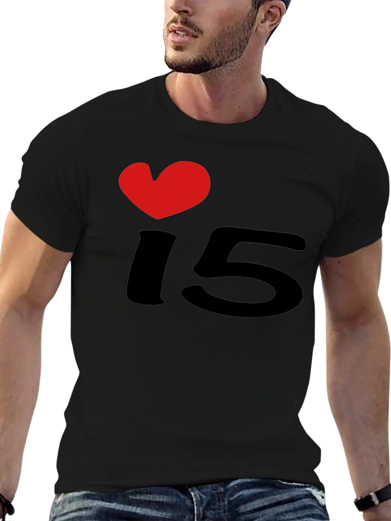 I Heart 15 Black T-Shirt