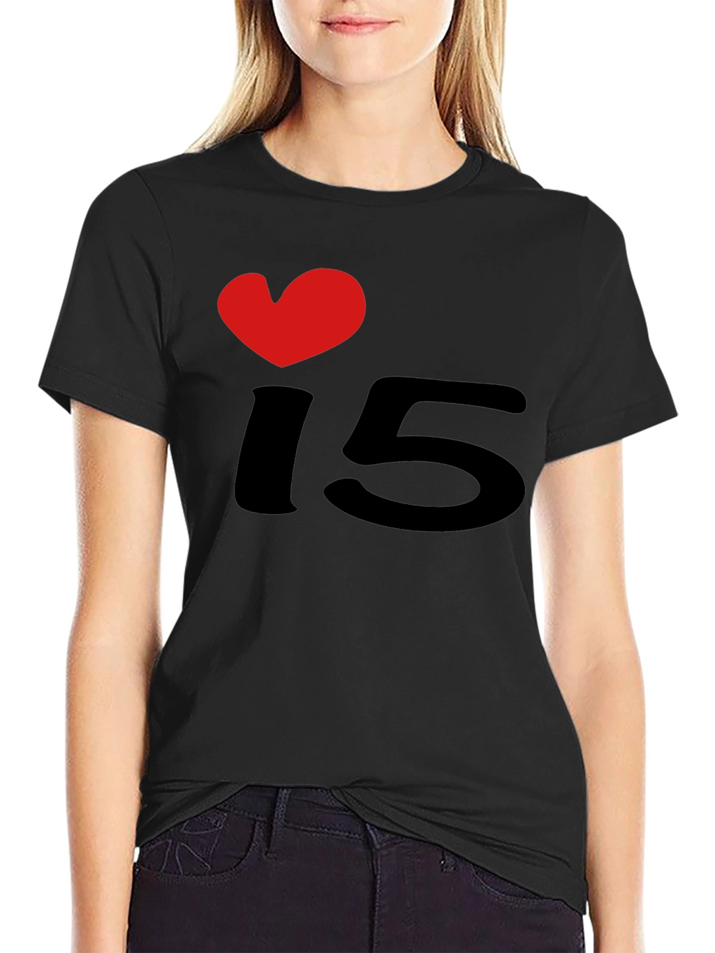 I Heart 15 Black T-Shirt