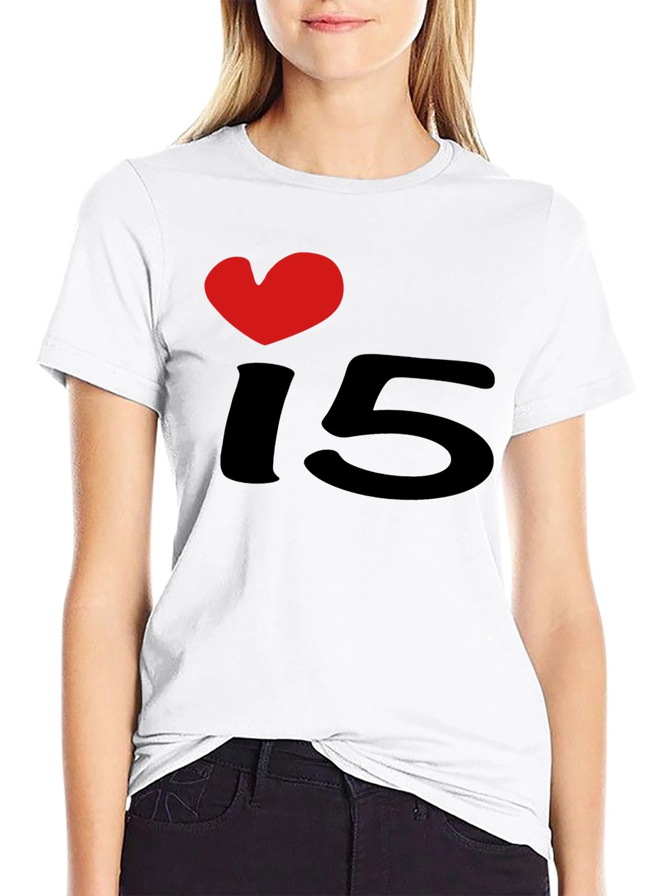I Heart 15 Black T-Shirt