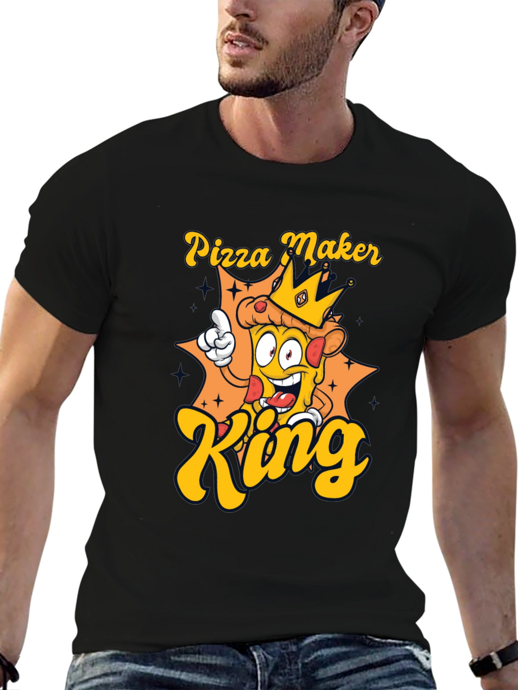 Pizza Maker King T-Shirt - Novelty Graphic Tee