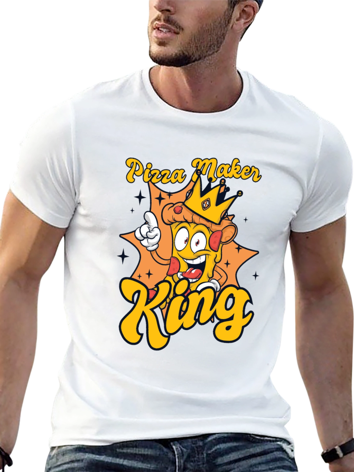 Pizza Maker King T-Shirt - Novelty Graphic Tee