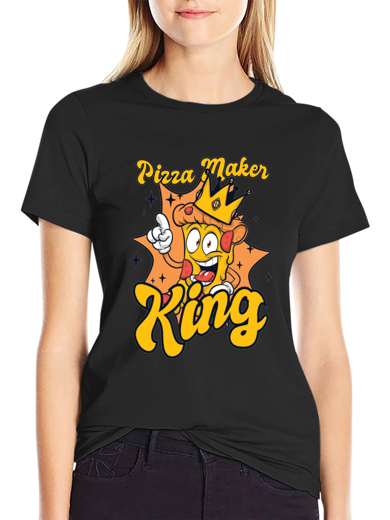 Pizza Maker King T-Shirt - Novelty Graphic Tee