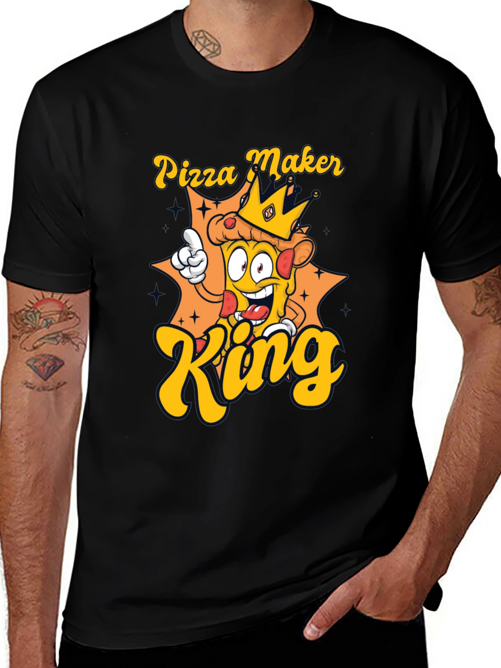 Pizza Maker King T-Shirt - Novelty Graphic Tee