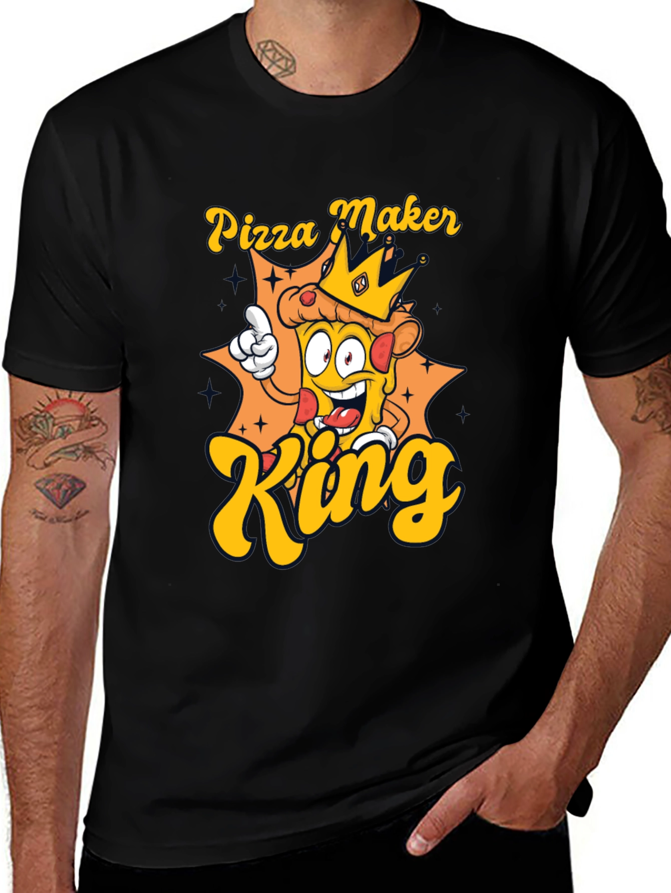 Pizza Maker King T-Shirt - Novelty Graphic Tee