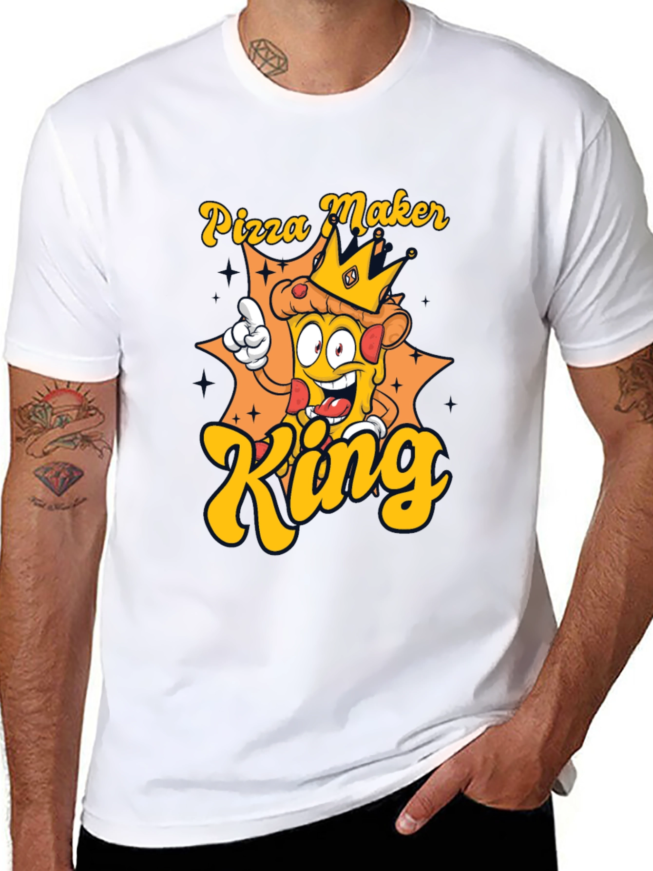 Pizza Maker King T-Shirt - Novelty Graphic Tee