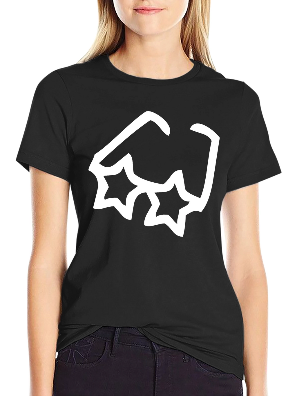 Cool Star Sunglasses Graphic Black T-Shirt