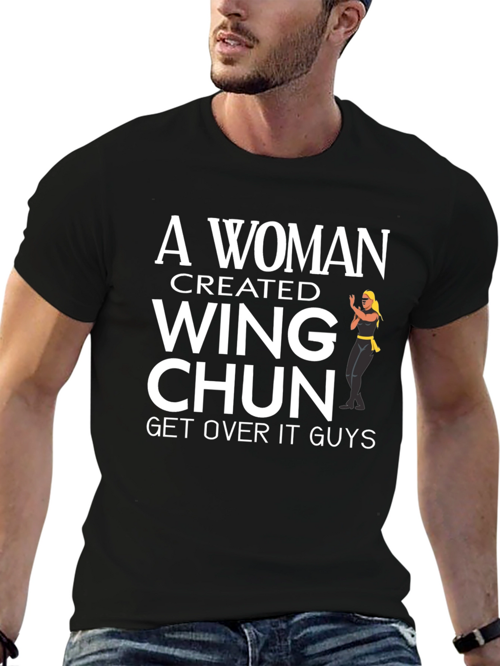 A Woman Created Wing Chun Black T-Shirt