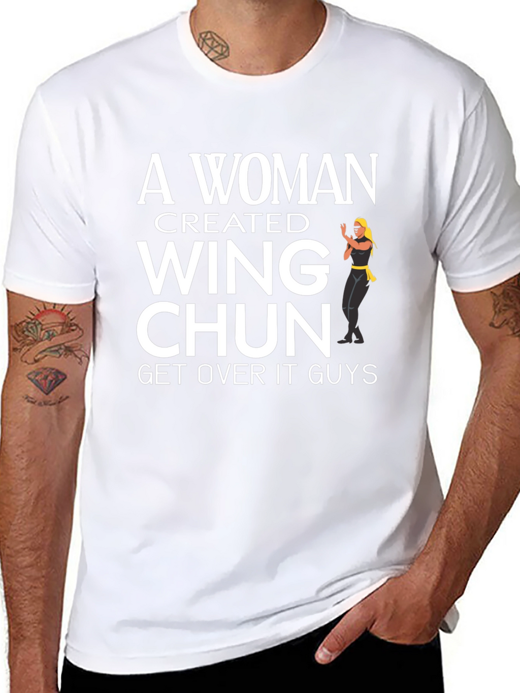 A Woman Created Wing Chun Black T-Shirt