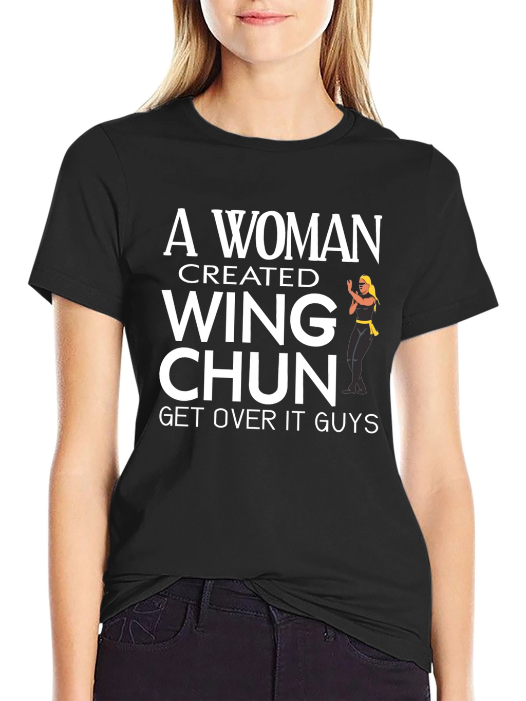 A Woman Created Wing Chun Black T-Shirt