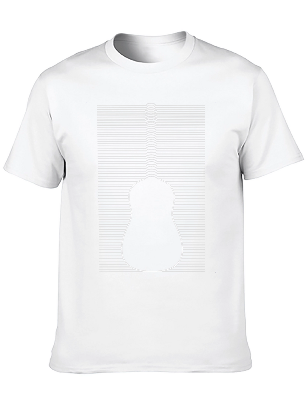 Optical Illusion Guitar Graphic Tee - Modern Black T-Shirt