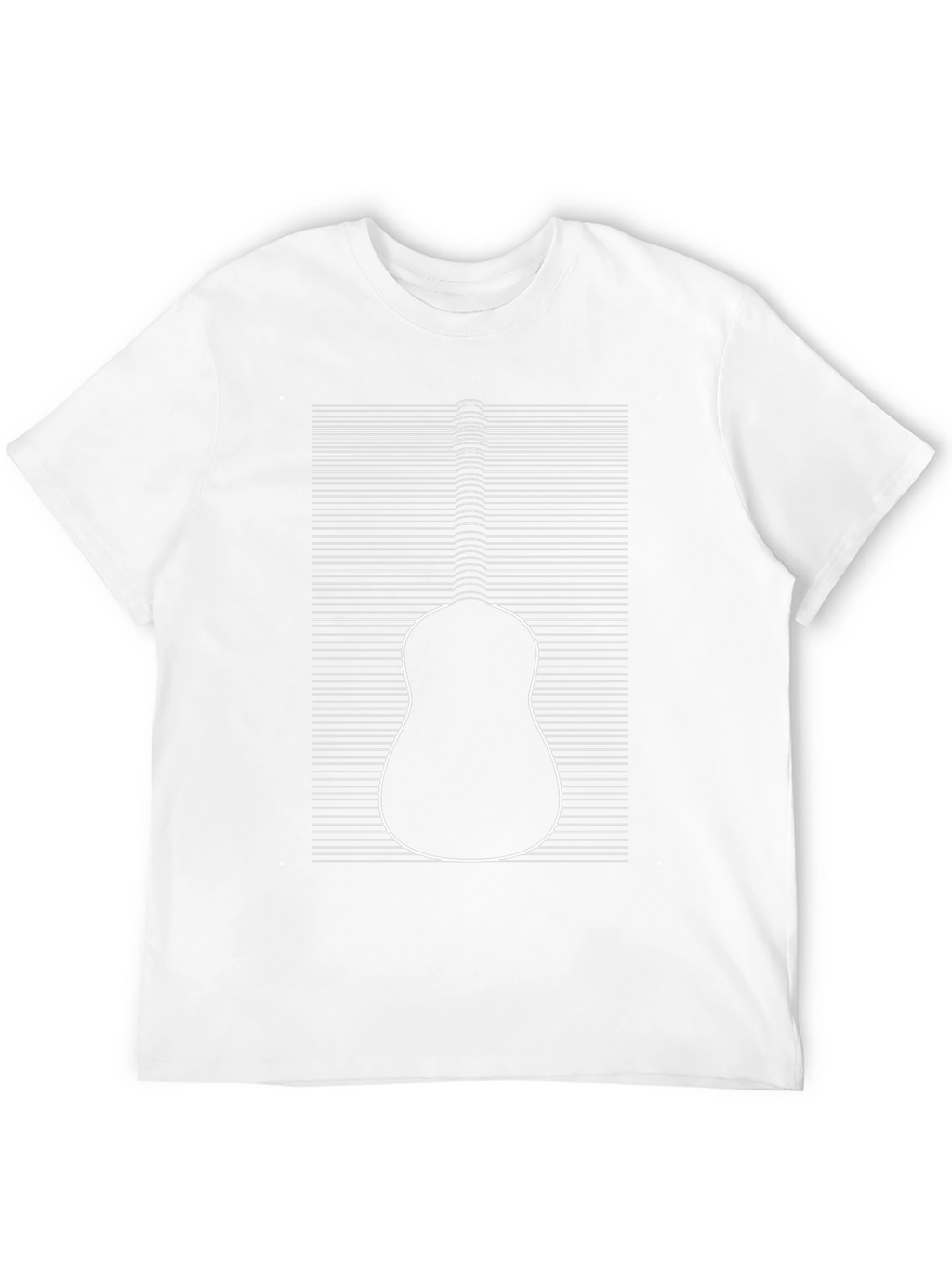 Optical Illusion Guitar Graphic Tee - Modern Black T-Shirt