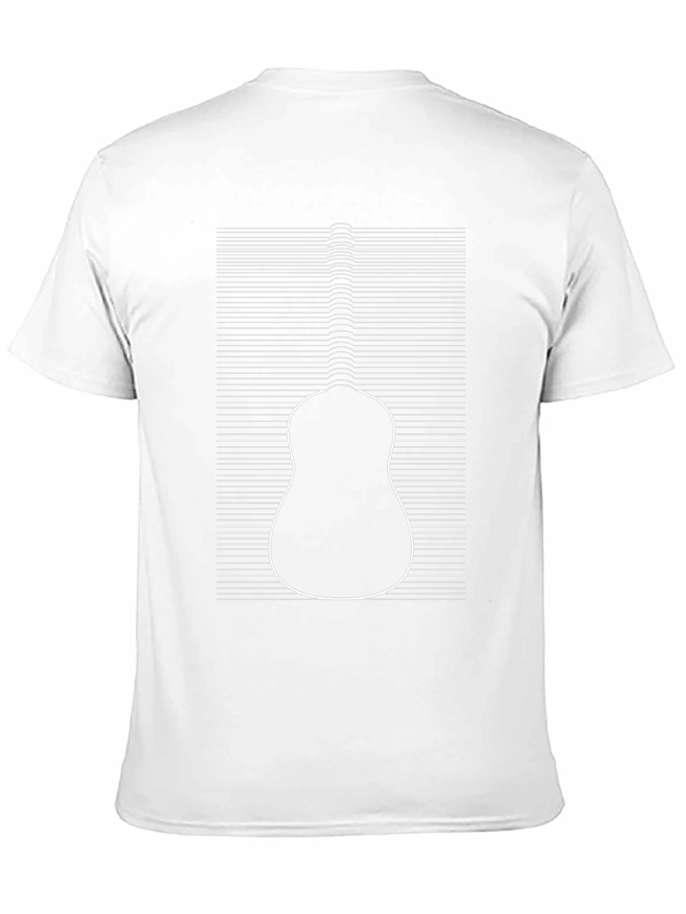 Optical Illusion Guitar Graphic Tee - Modern Black T-Shirt