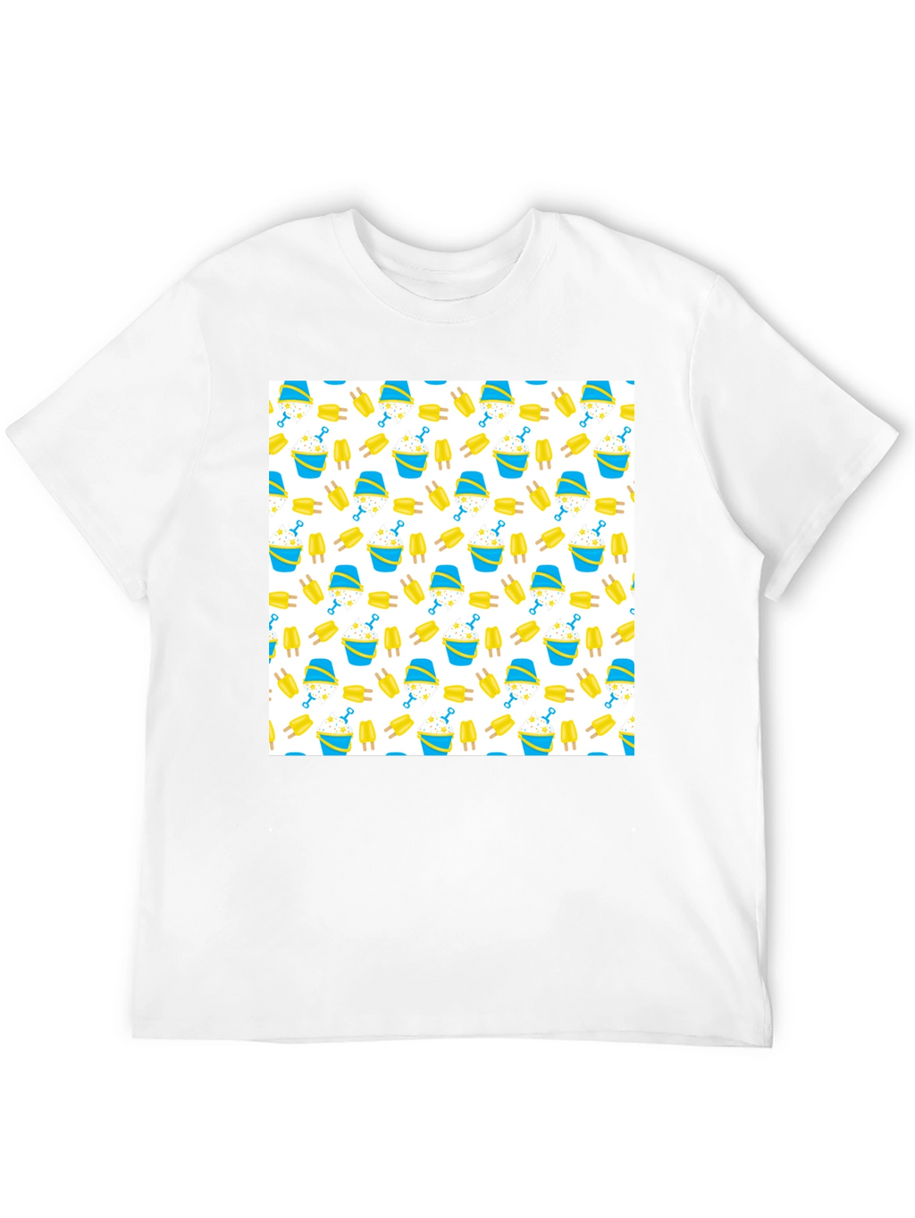 Fun Beach Pattern T-Shirt - Summer Vibes