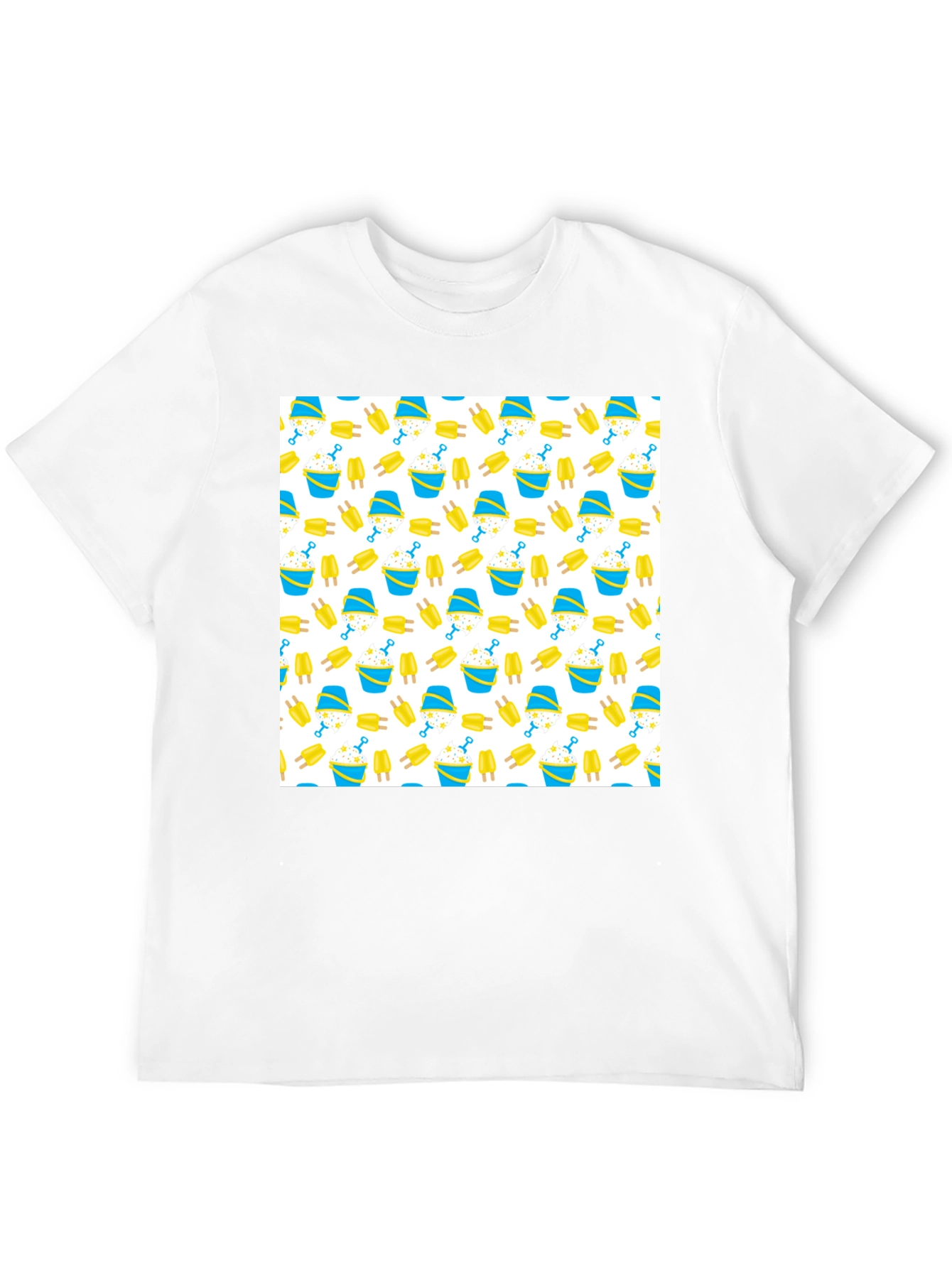 Fun Beach Pattern T-Shirt - Summer Vibes