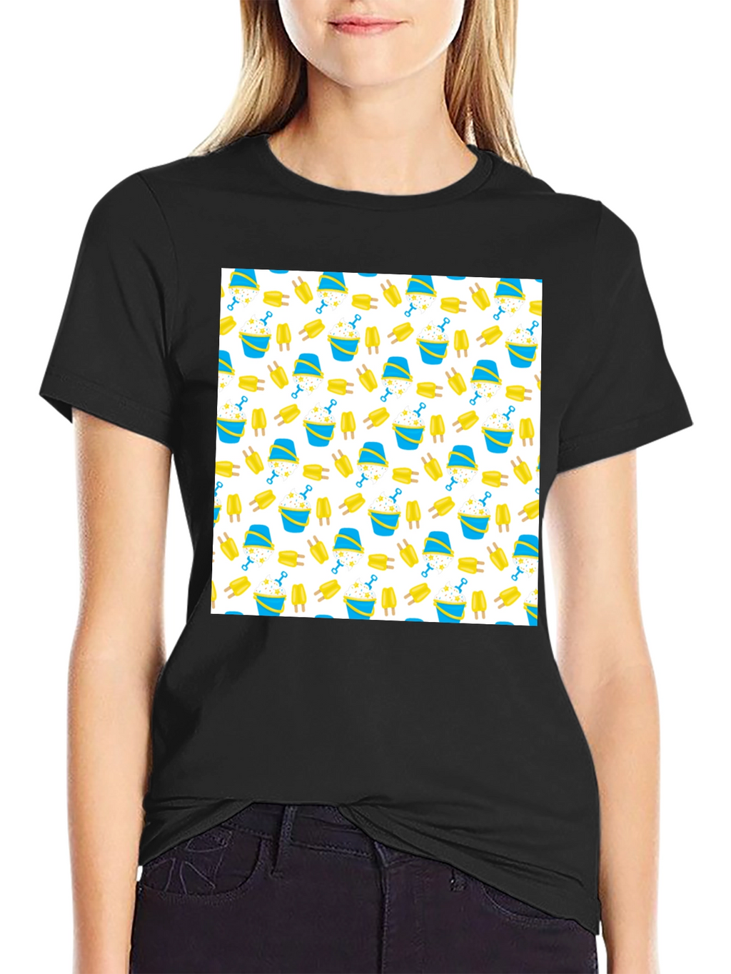 Fun Beach Pattern T-Shirt - Summer Vibes