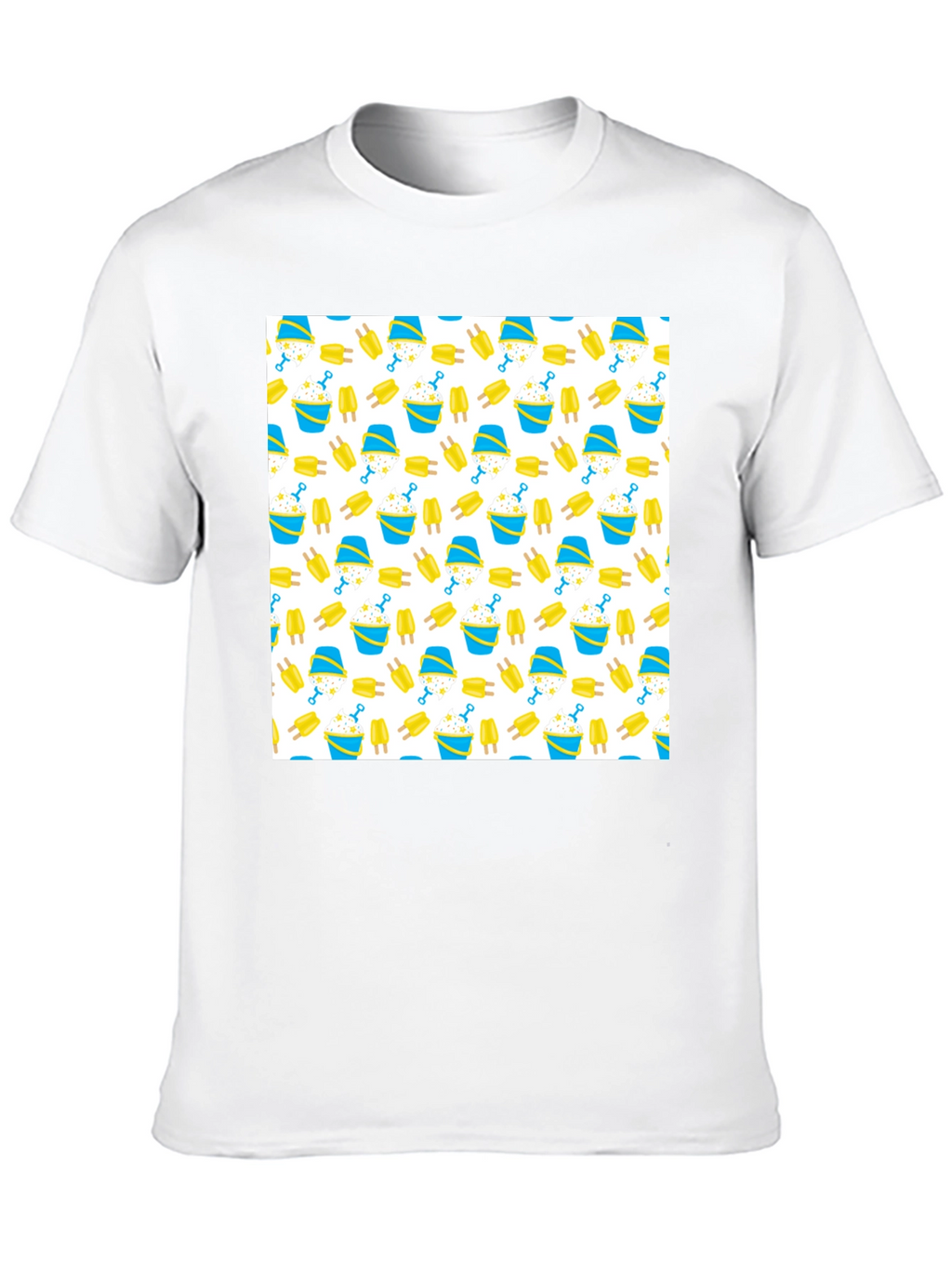 Fun Beach Pattern T-Shirt - Summer Vibes