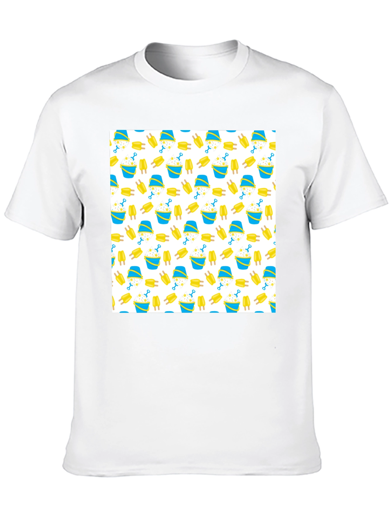 Fun Beach Pattern T-Shirt - Summer Vibes