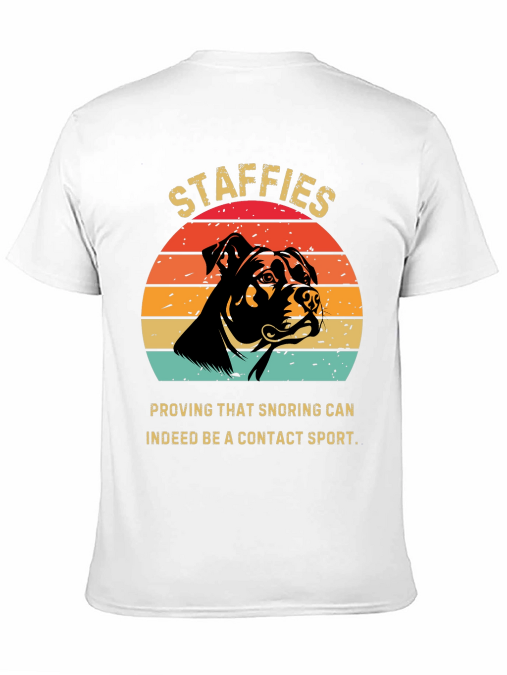 Staffies Snoring Contact Sport T-Shirt