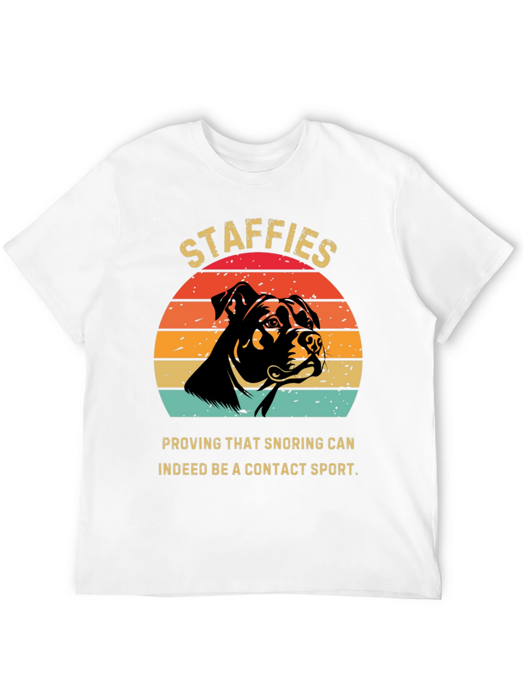 Staffies Snoring Contact Sport T-Shirt