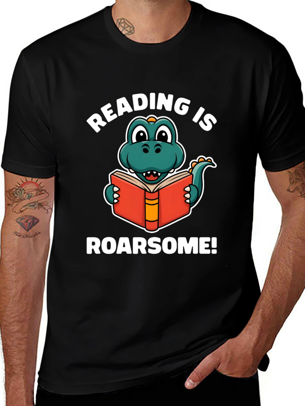 Reading is Roarsome Dinosaur T-Shirt
