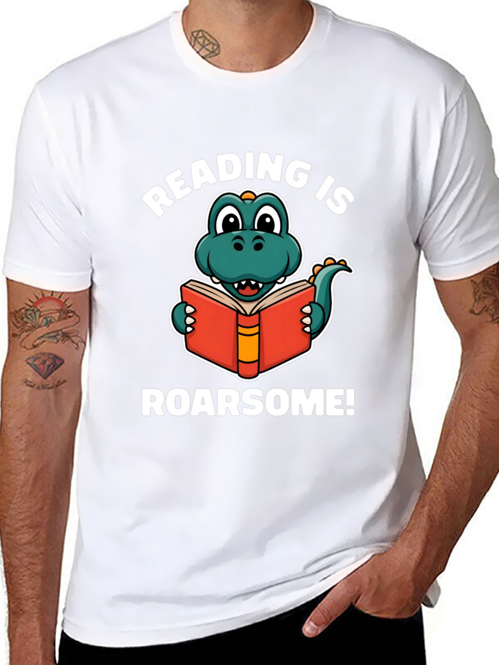 Reading is Roarsome Dinosaur T-Shirt