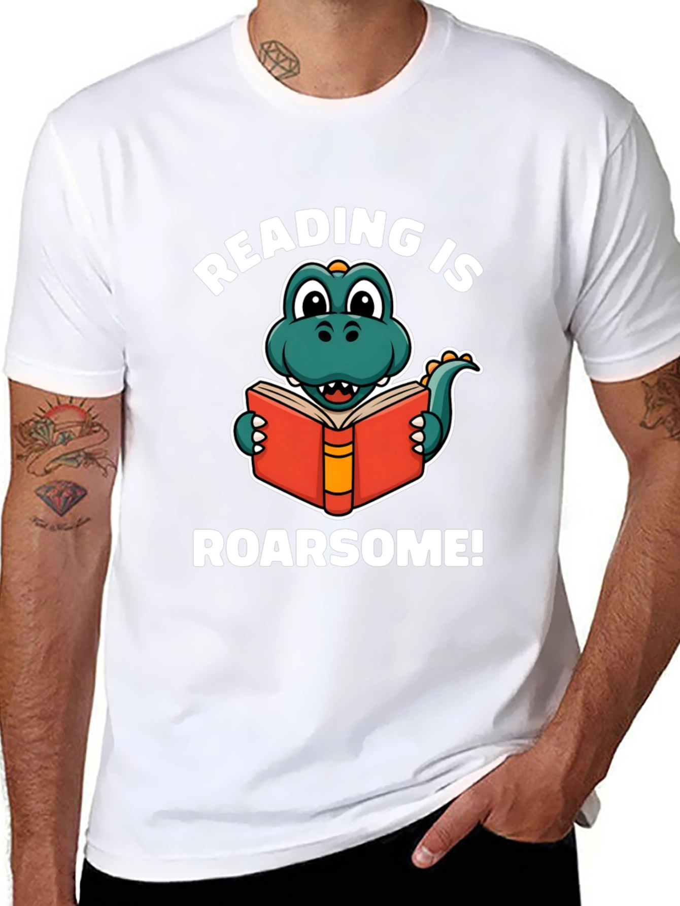 Reading is Roarsome Dinosaur T-Shirt