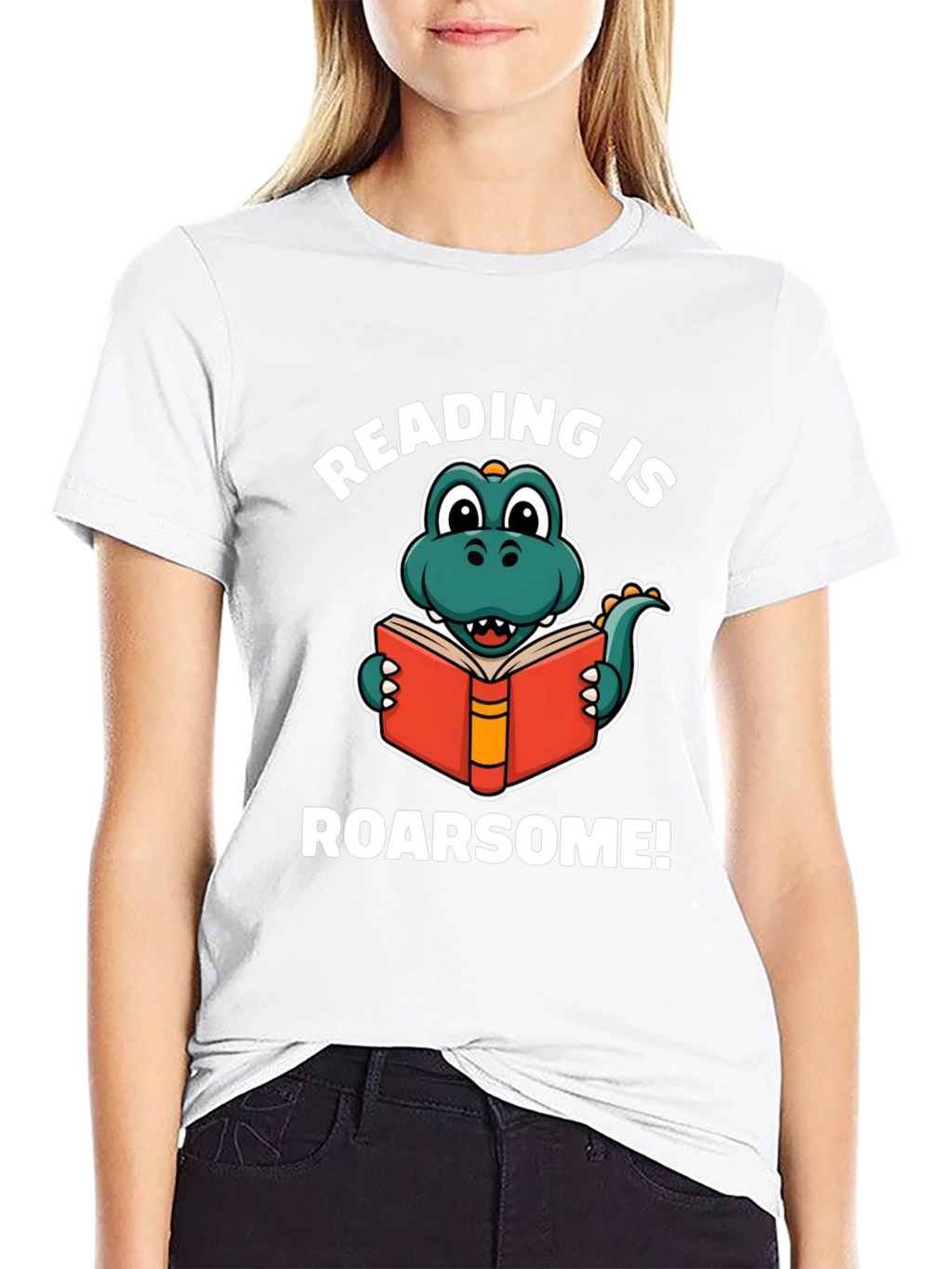 Reading is Roarsome Dinosaur T-Shirt