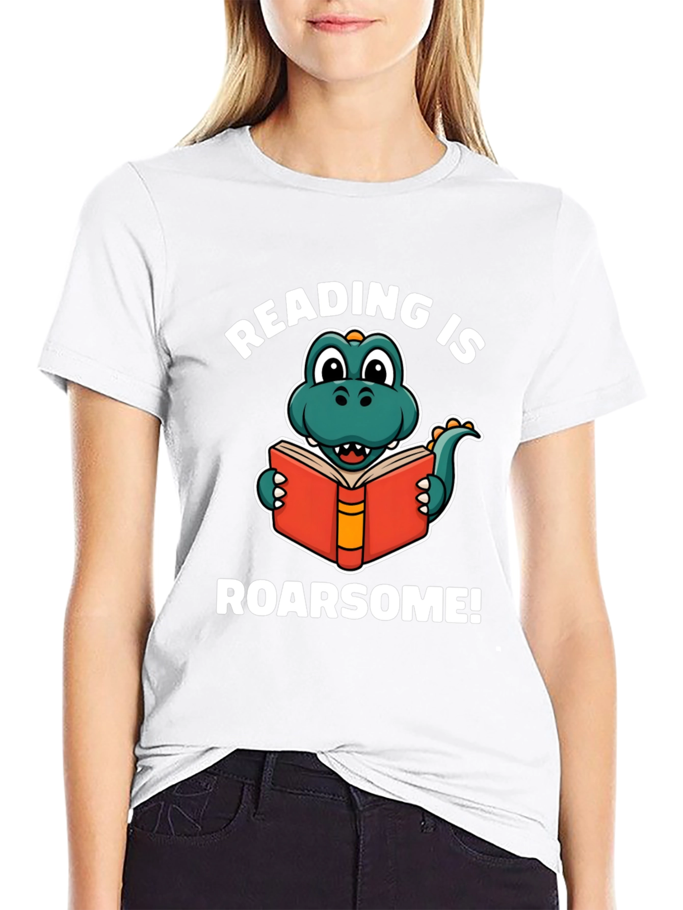 Reading is Roarsome Dinosaur T-Shirt