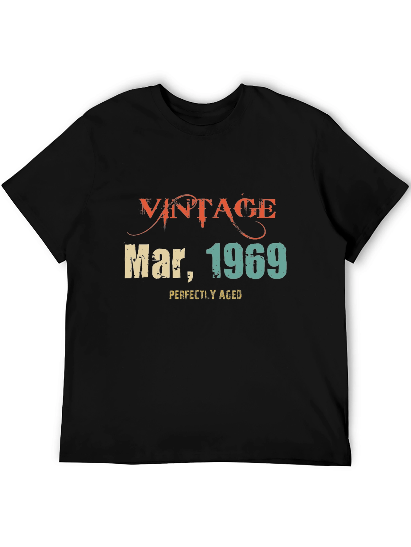 Vintage Mar 1969 Perfectly Aged Black T-Shirt
