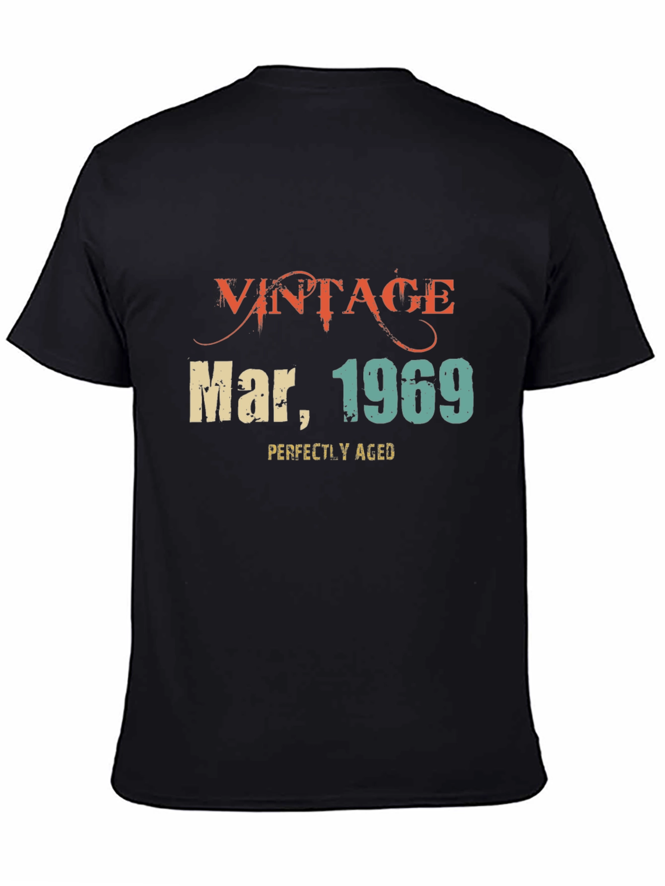 Vintage Mar 1969 Perfectly Aged Black T-Shirt