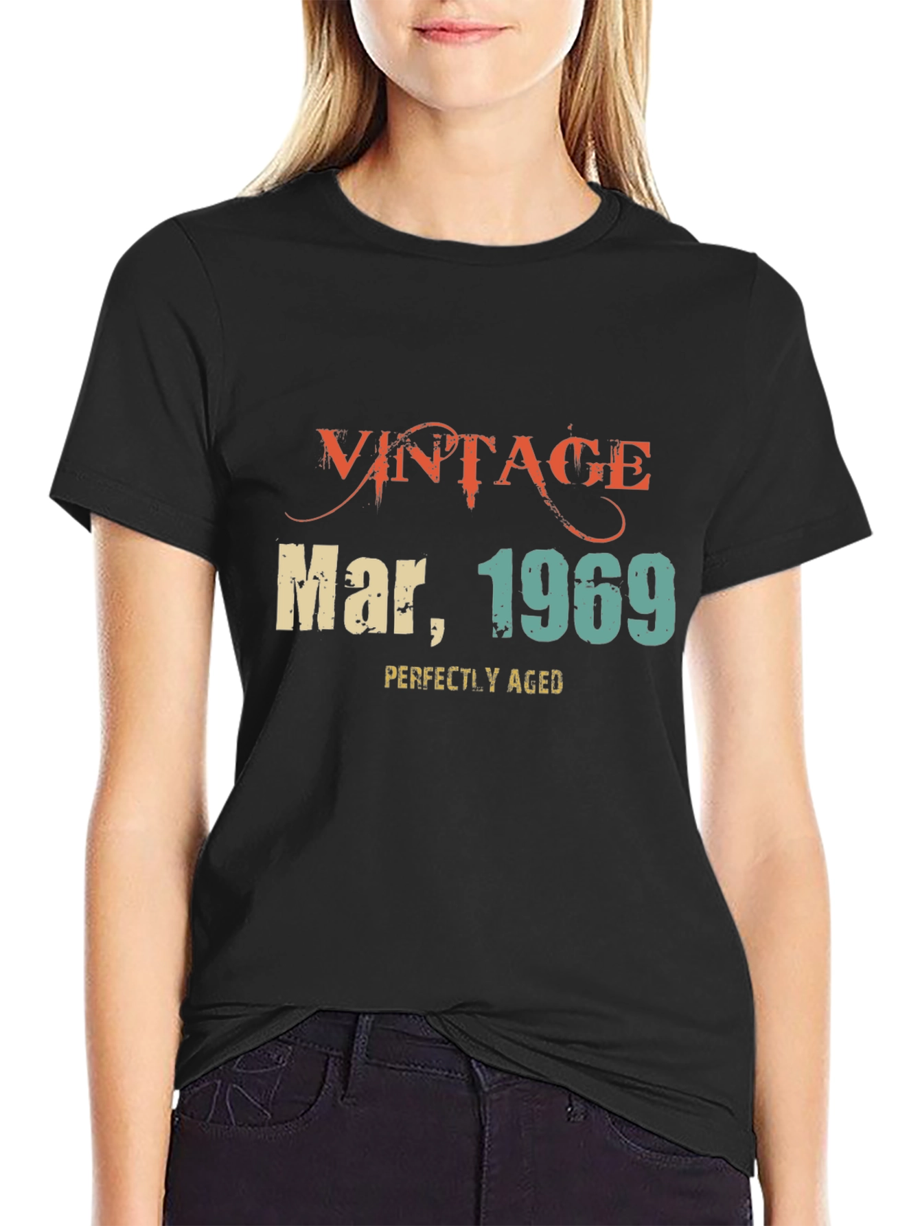 Vintage Mar 1969 Perfectly Aged Black T-Shirt