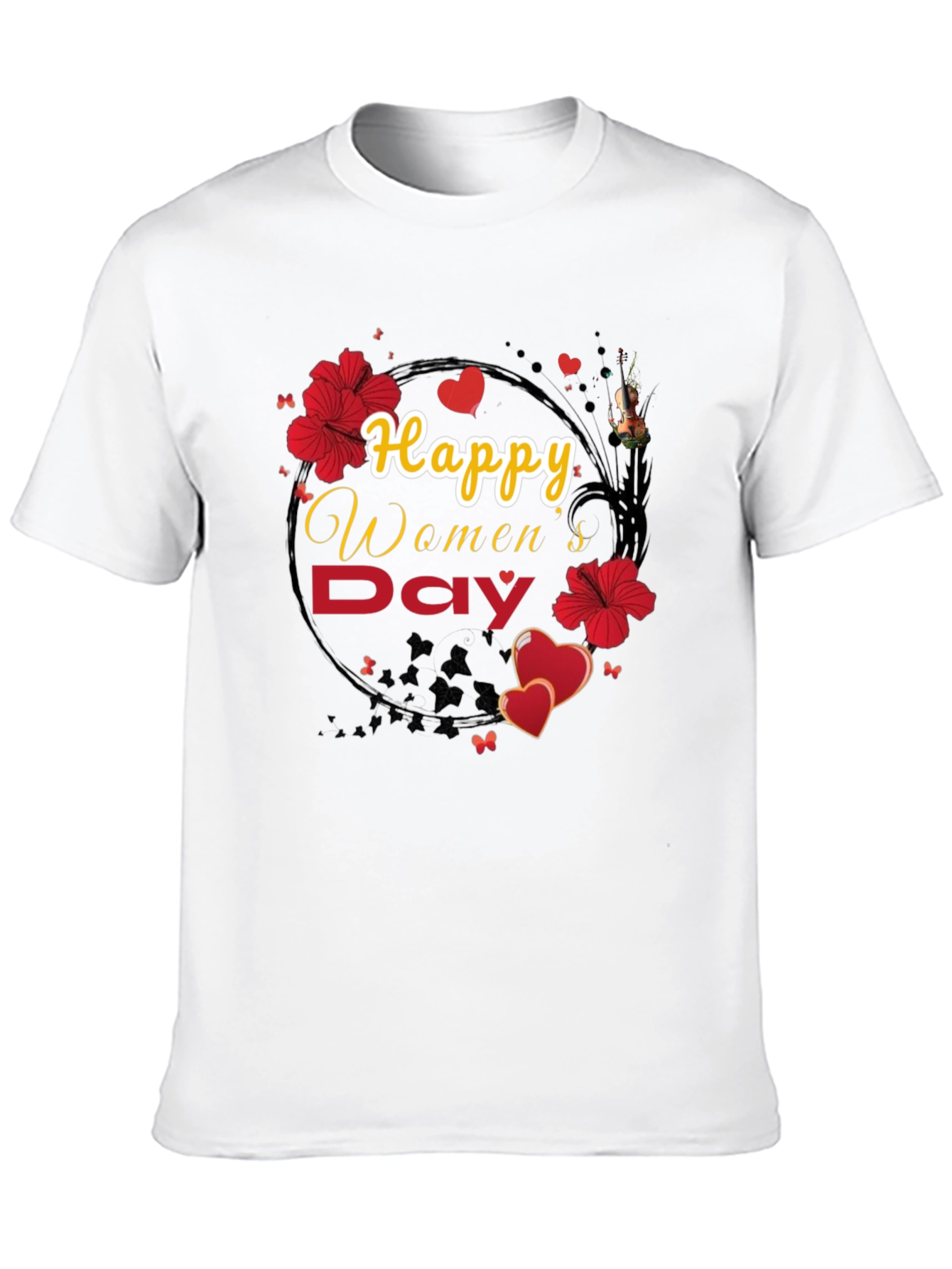 Happy Womens Day Floral T-Shirt