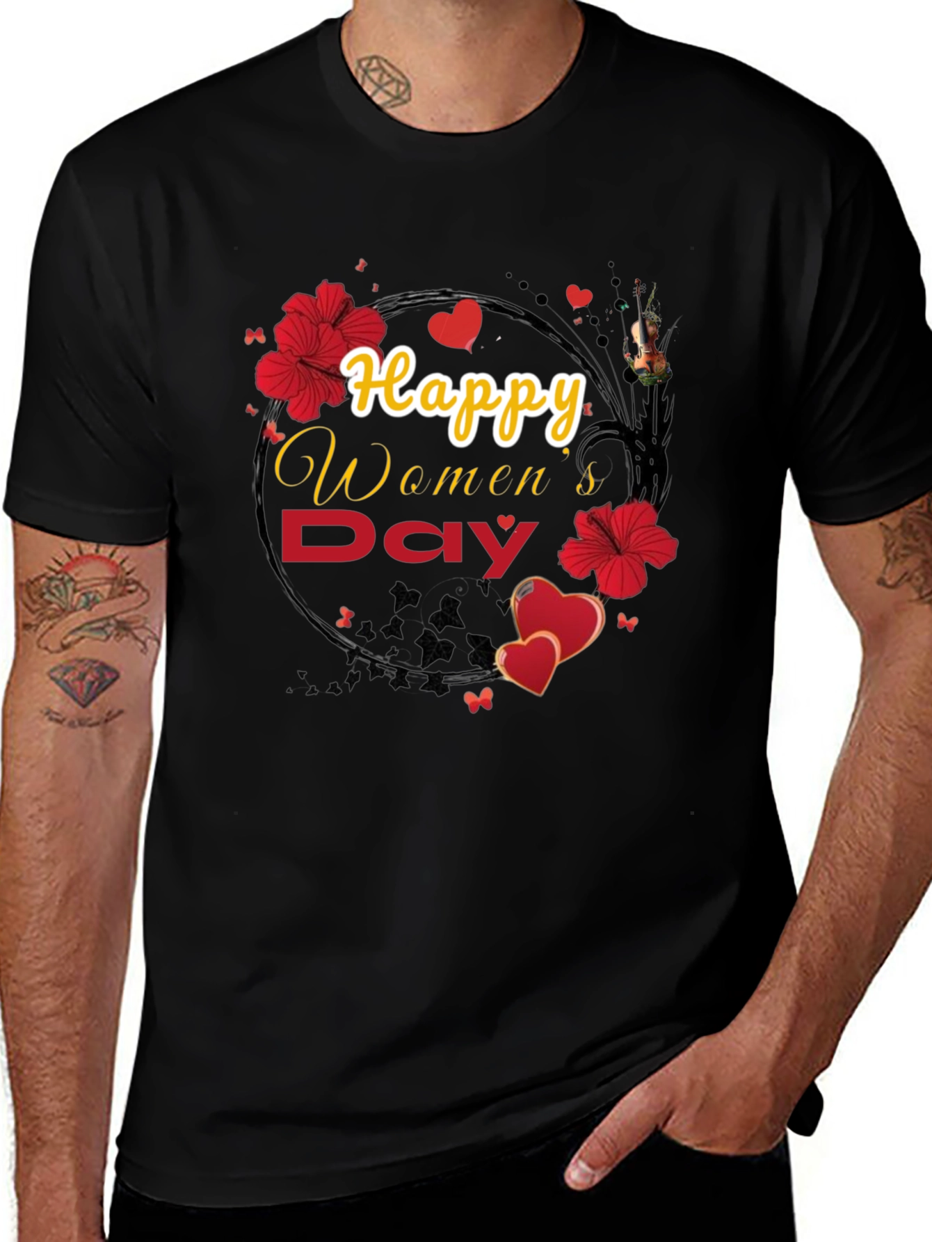 Happy Womens Day Floral T-Shirt
