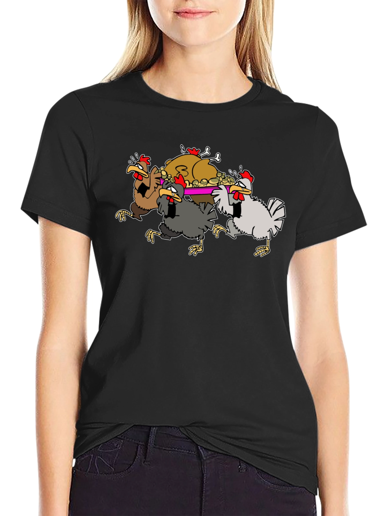 Funny Chickens Thanksgiving Feast T-Shirt