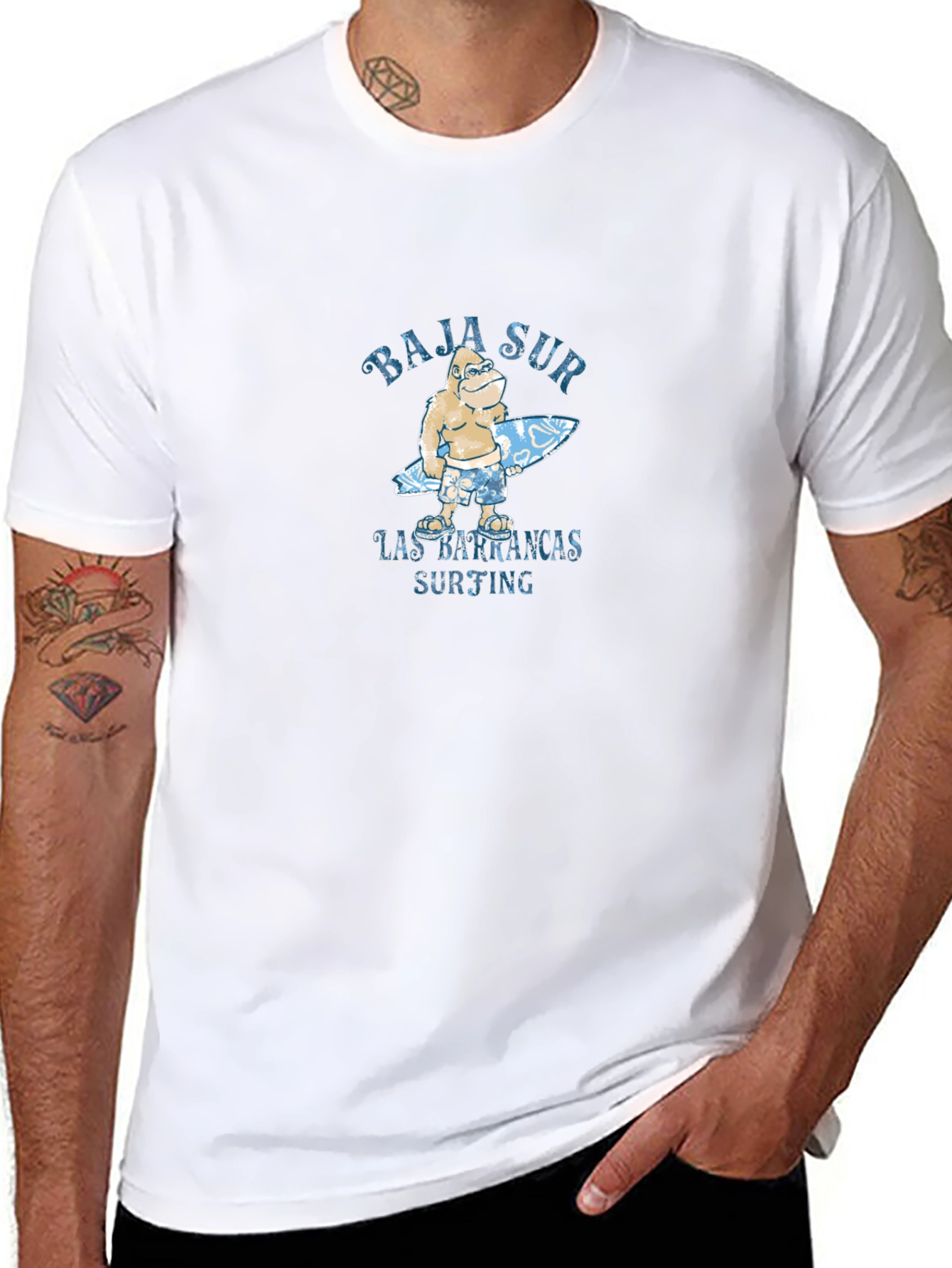 Baja Sur Surfing Graphic T-Shirt