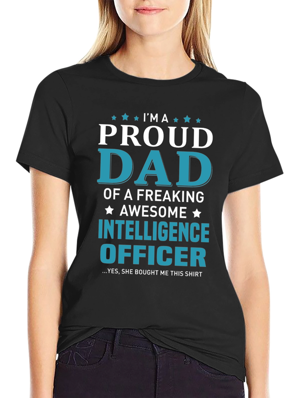 Proud Dad of an Intelligence Officer Graphic T-Shirt
