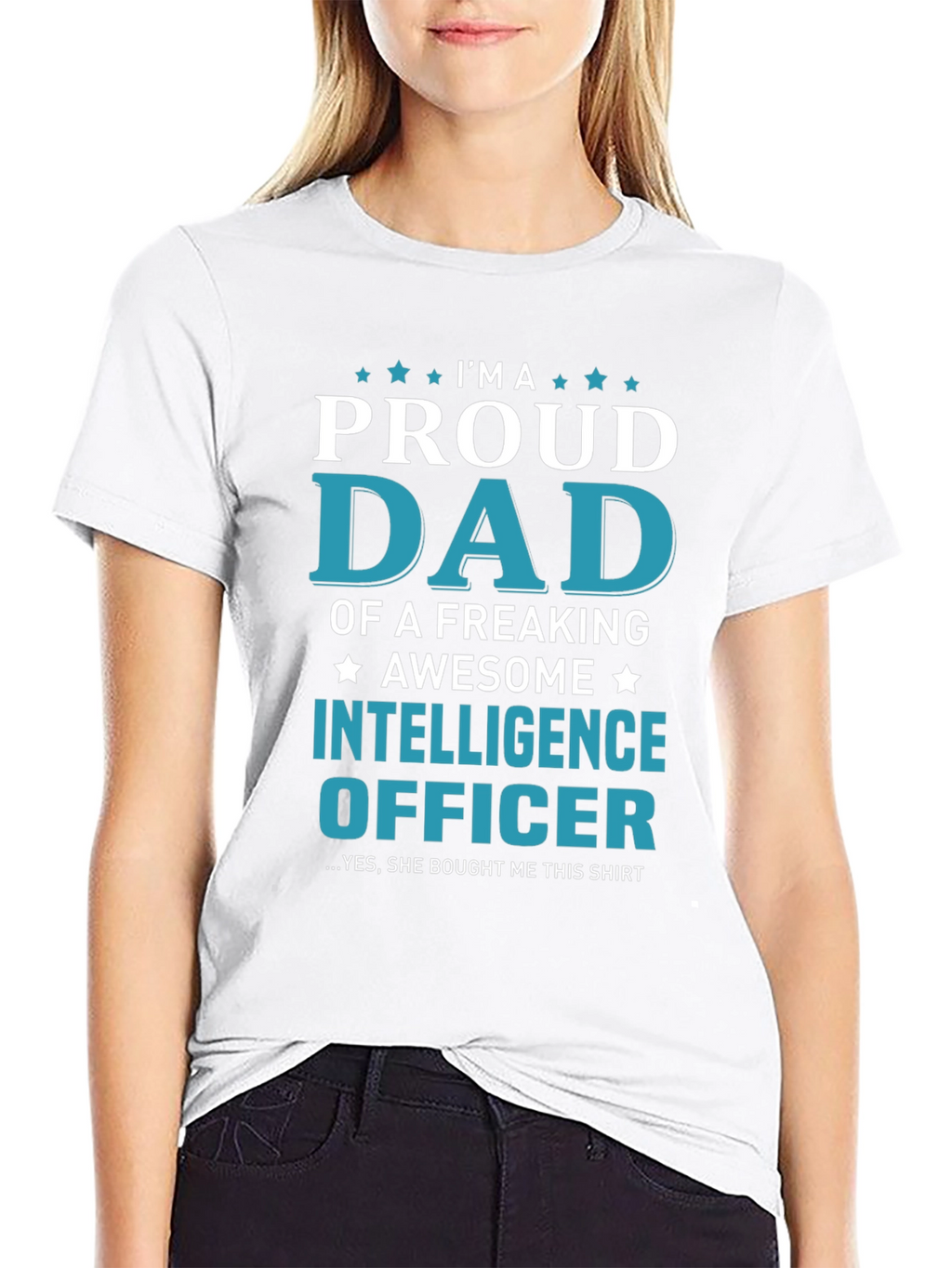 Proud Dad of an Intelligence Officer Graphic T-Shirt