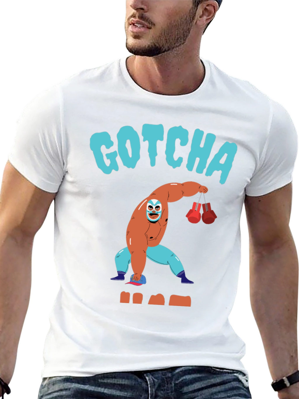 Gotcha Lucha Libre Wrestler Graphic T-Shirt