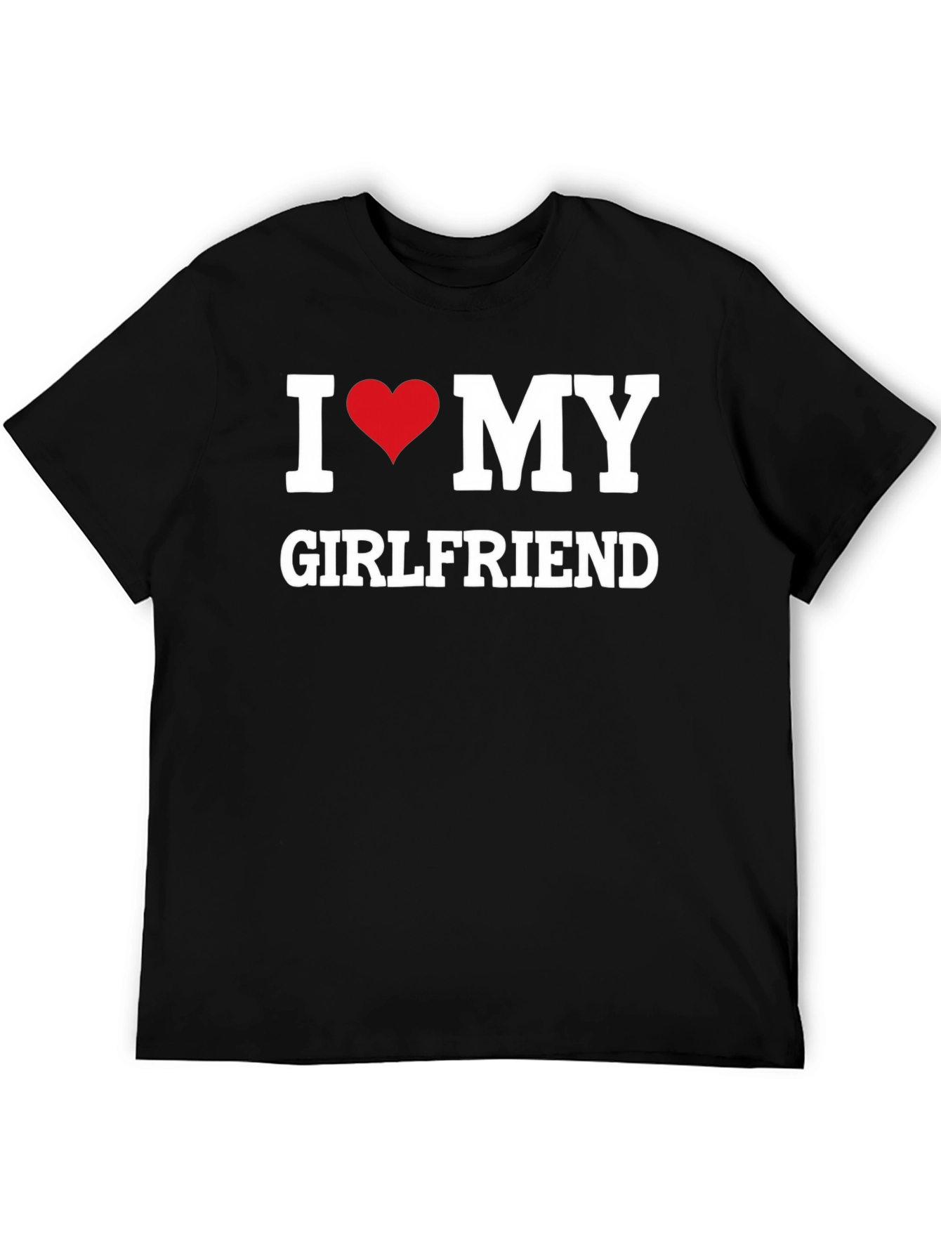 I Heart My Girlfriend Graphic Tee - Mens Black T-Shirt