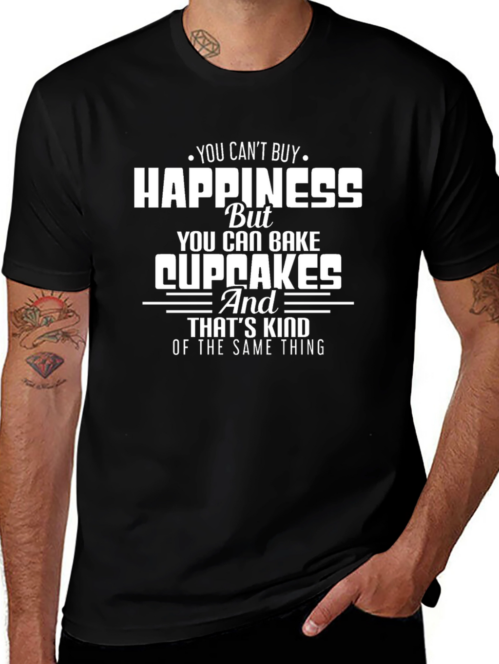 Happiness Cupcakes T-Shirt Funny Baking Shirt