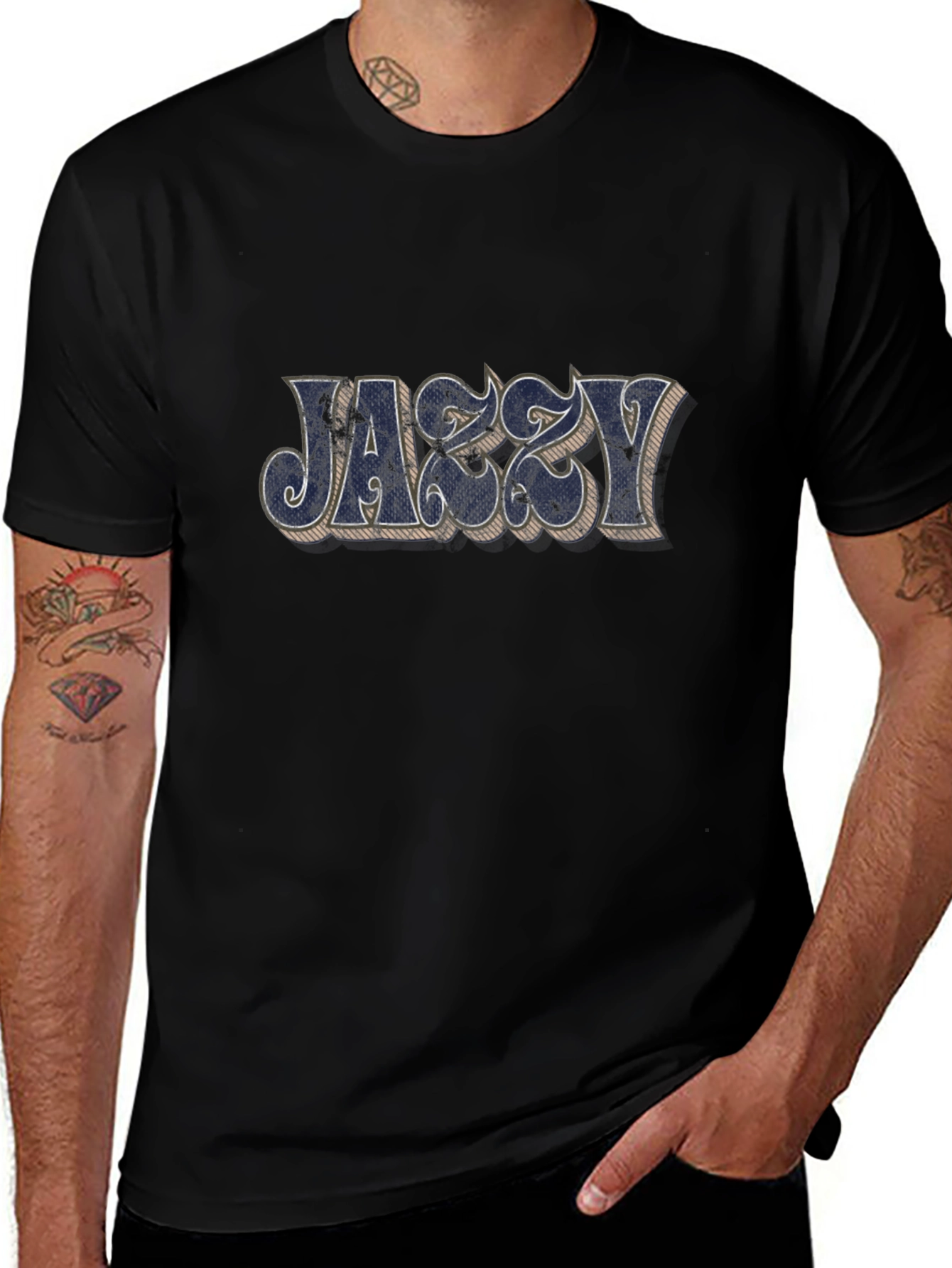 Jazzy Graphic Black T-Shirt